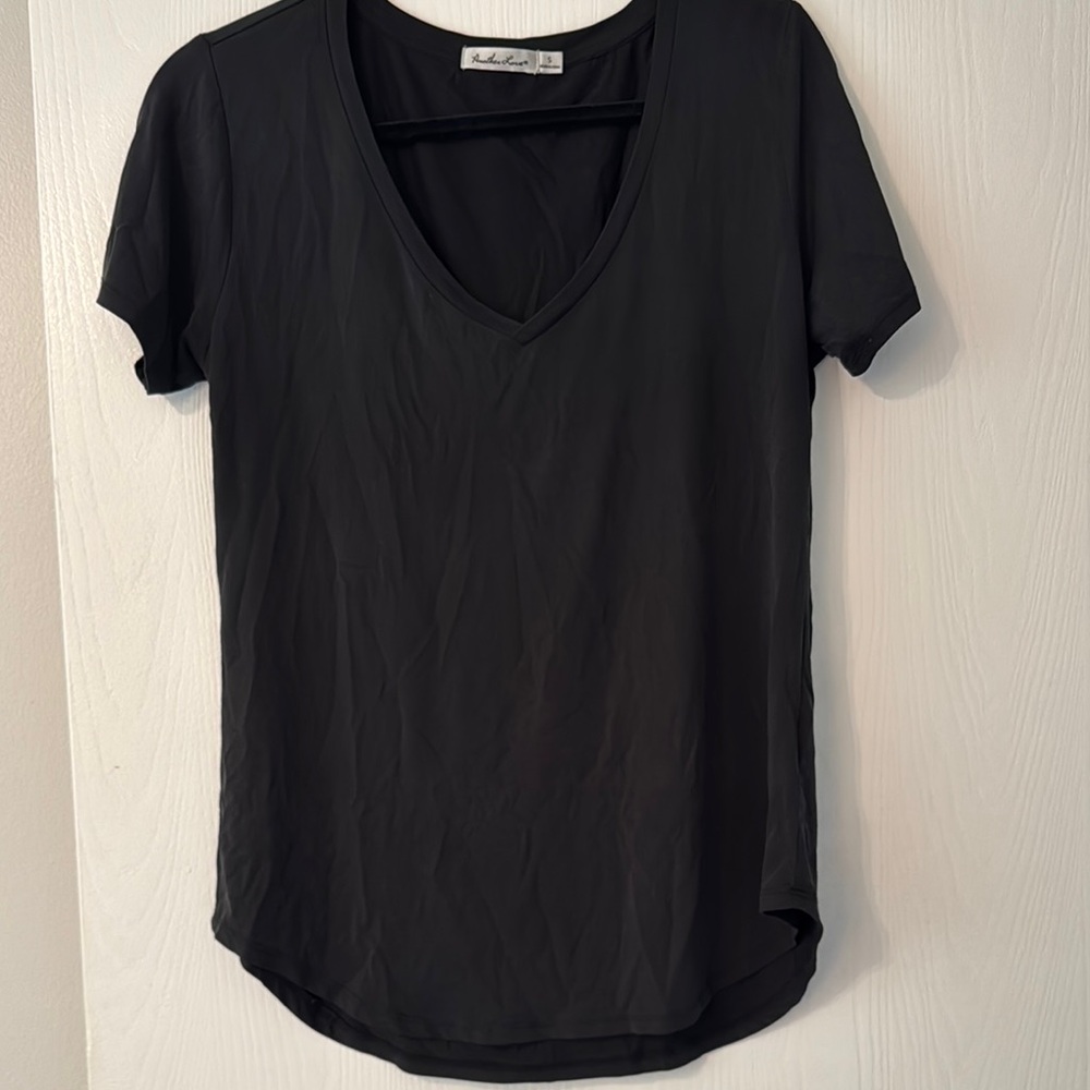 Another Love Black Fitted Short Sleeve Tee
